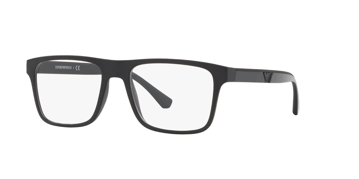 Emporio Armani Ea4115 - Marcos para anteojos graduadas para hombre con dos clips intercambiables rectangulares