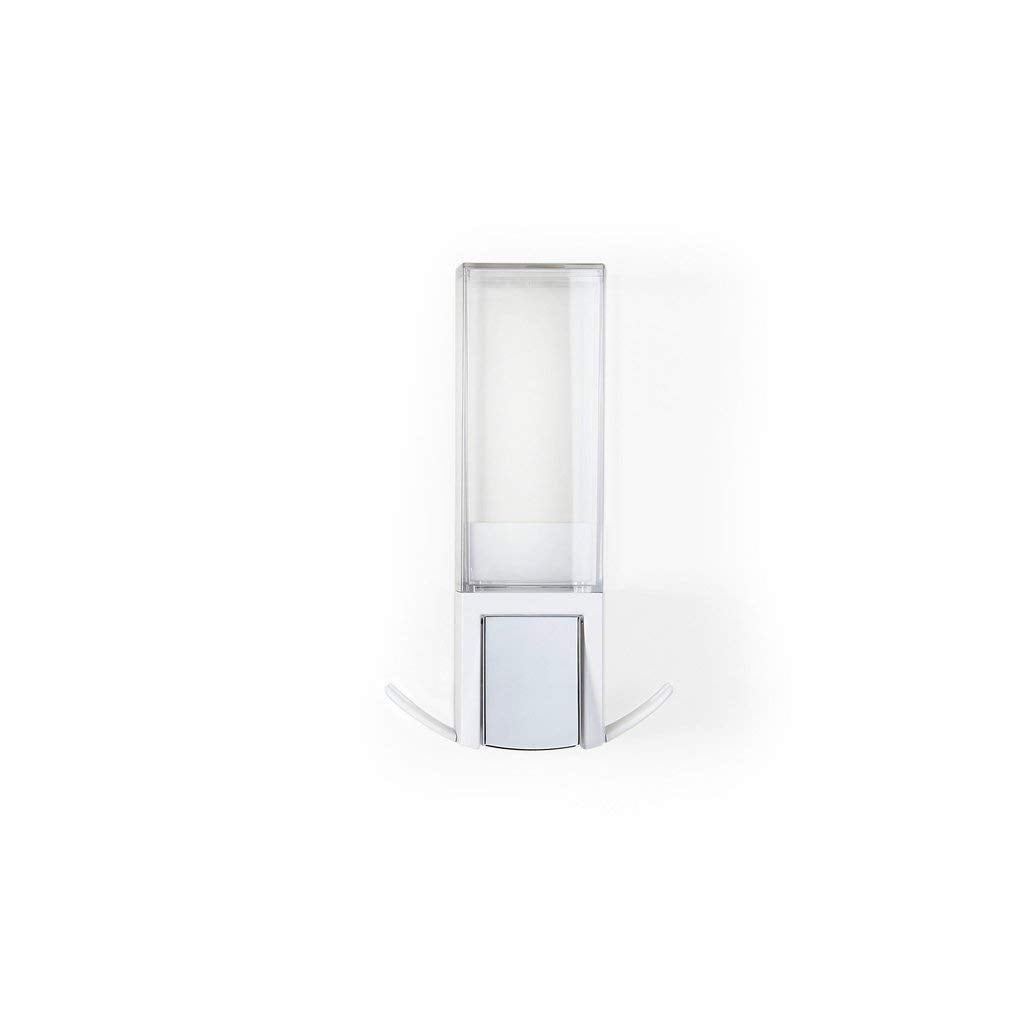 Better Living Products 77154 - Dispensador de Jabón y Ducha, Color Blanco y Negro, Dispensador Individual, Blanco/Cromo, 1, 1 - Blanco - cromo - Dispensador individual