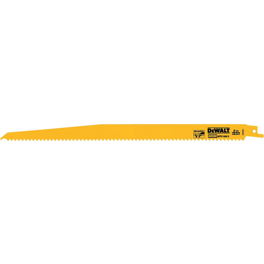 DEWALT Hojas de sierra de sable para corte de madera de 12 pulgadas (305 mm) paquete de 5 unidades (DW4804)