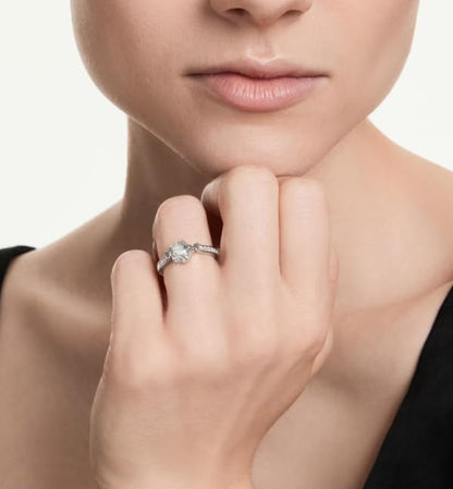 Anillo Chroma, Tallas mixtas, Estrella, Blanco, Acabado en rodio