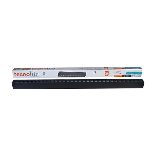 Tecnolite Lámpara Lineal LED 2 en 1, 1.20 m. de Longitud 40 W, Luz Blanca Neutra, Atenuable, LED integrado