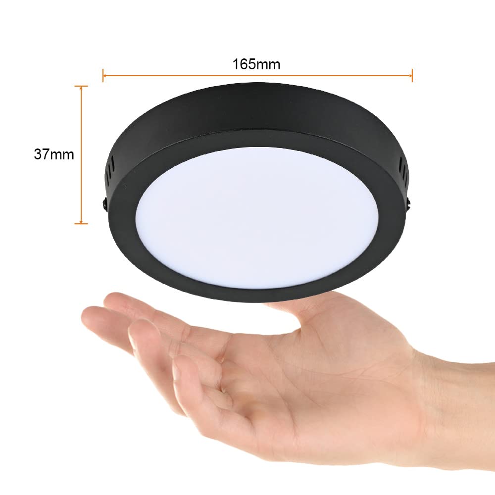 Tecnolite Lámpara Plafón LED de Sobreponer 12 W, Luz Suave Cálida, Interiores, No atenuable, LED integrado