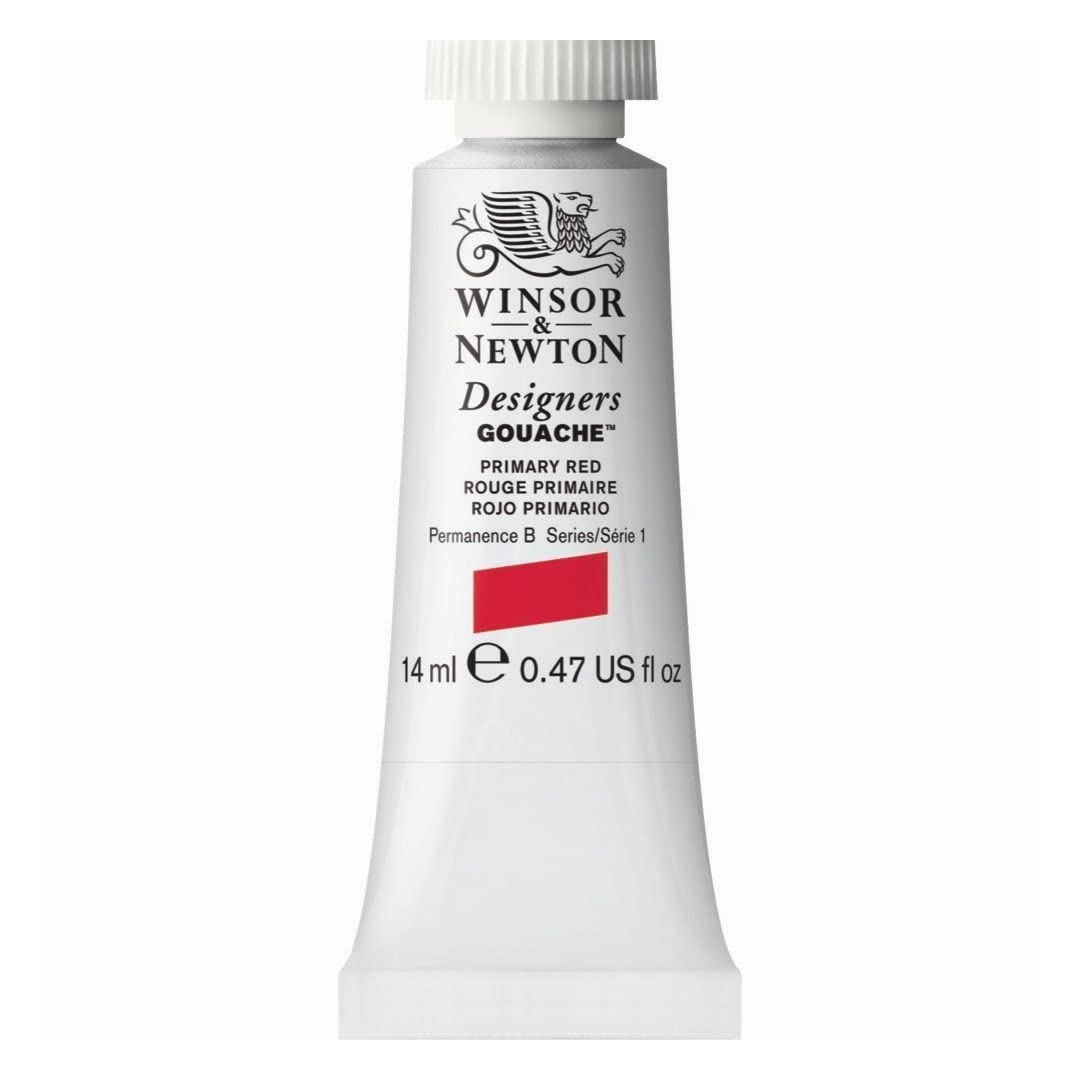 Winsor & Newton Designers Pintura Gouache en Tubo - Tubo 14 ml - Rojo primario