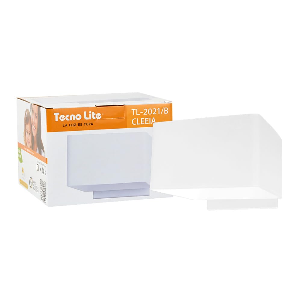 Tecnolite Lámpara de Interior Sobreponer en pared, color Cristal Blanco TL-2021/B