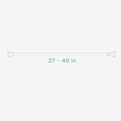 Zenna Home Zenith Products 502S, de Giro, Apretado, tensión Ajustable Barra de Ducha, Cromado, 24-40 Inches, 1