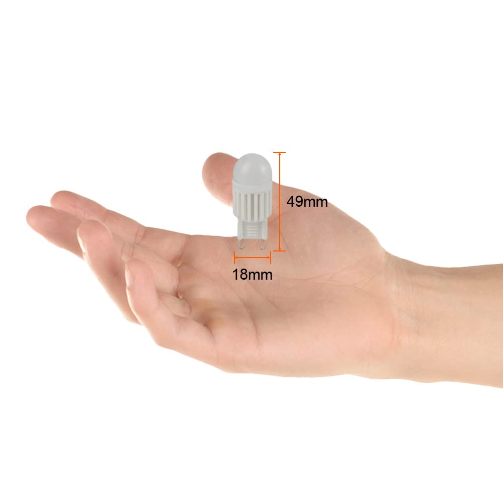 Tecnolite - Foco JCD LED Ampolleta 3 W, Luz Suave Cálida, Base G9, Atenuable