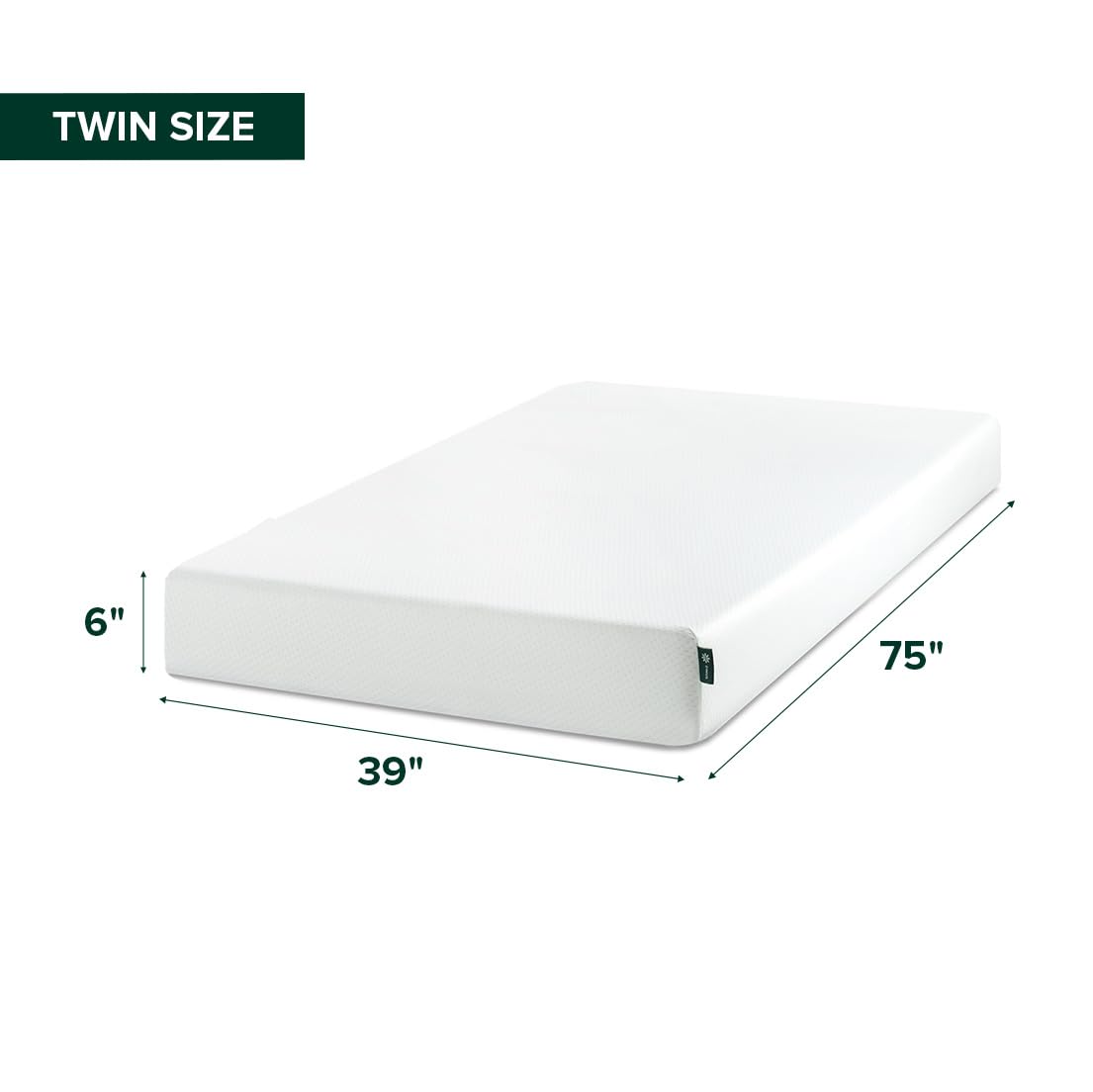 Zinus Colchón de Espuma Viscoelástica Green Tea, Medio, MATTRESS
