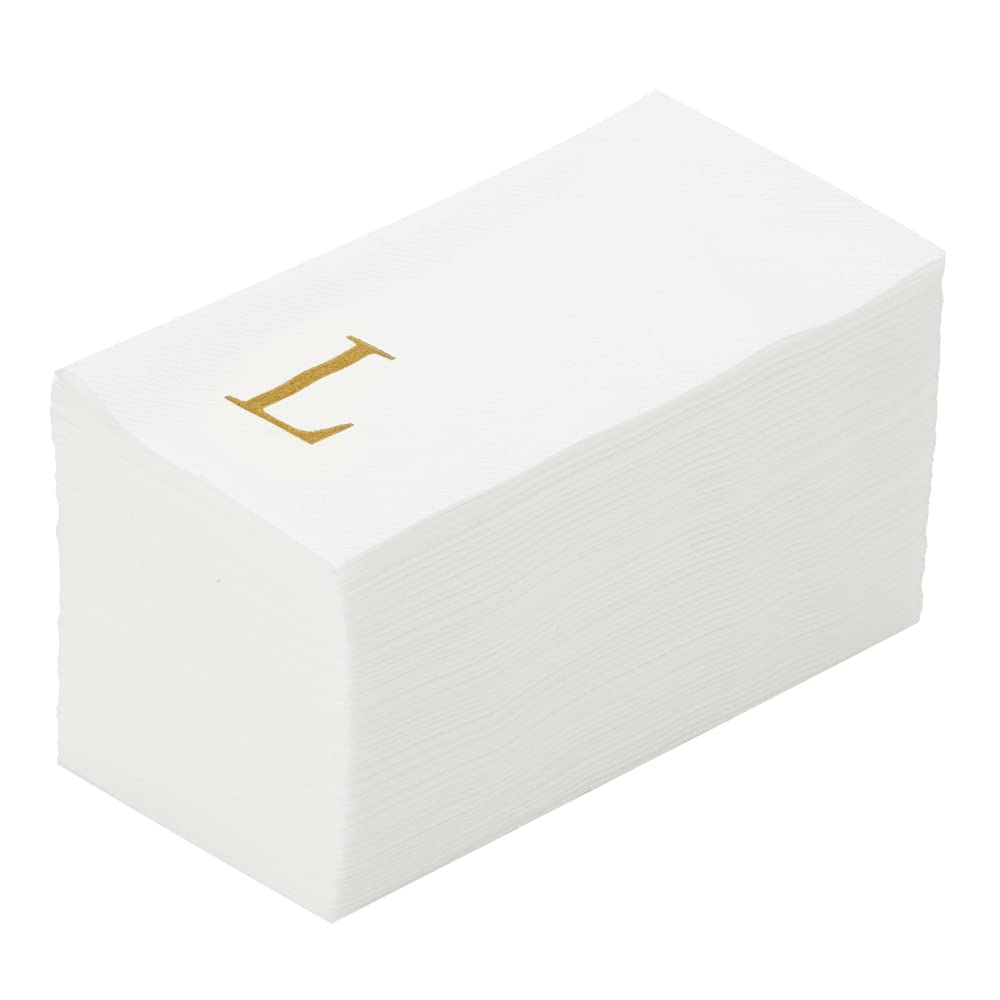 Restaurantware Toallas de Papel Luxenap Letra Dorada H, Paquete de 50 - Oro - 50 Unidades - L