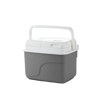 Estra Hielera Rígida 4.5L Individual | Escuela, Oficina y Gimnasio | 21x27x21 cm (4.75 QT), libre de BPA, cabe en mochila, casillero o auto, manija ergonómica - Gris
