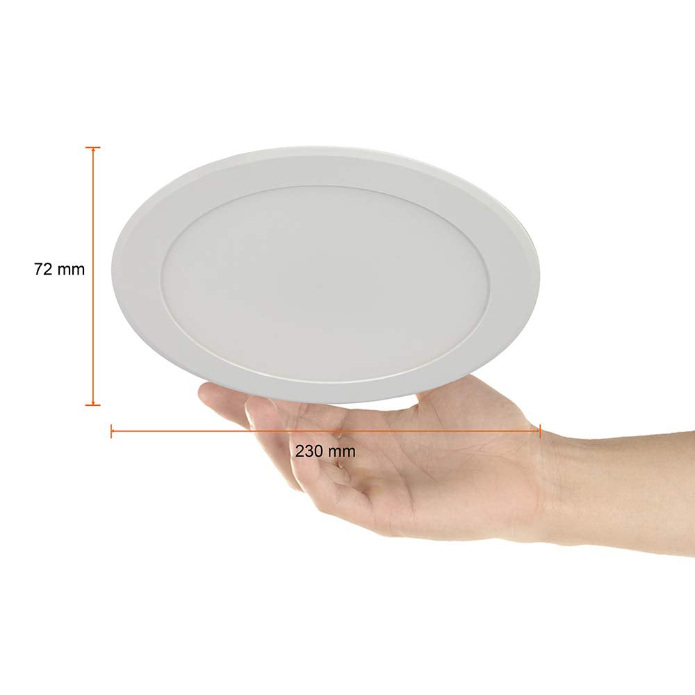 Construlita Lámpara LED Empotrar en Techo Luz Blanca Cálida, color Blanco RE1058BBCB