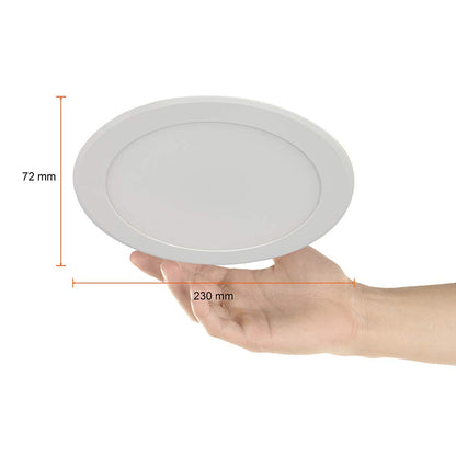 Construlita Lámpara LED Empotrar en Techo Luz Blanca Cálida, color Blanco RE1058BBCB