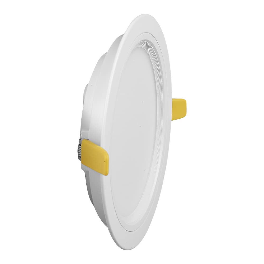 Construlita Lámpara LED de Techo Empotrado, 12 W, Luz Cálida 3 000 k, Color Aluminio, 127 - 220 Volts, Downlight LED