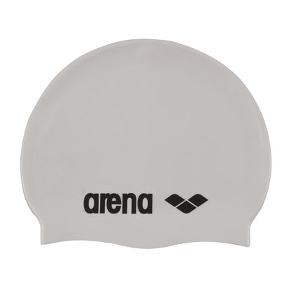 Arena Classic Gorro de Natación de Silicona - Talla única - Negro, blanco - Gorra
