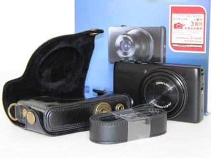MegaGear "Ever Ready" Protective Black Leather Camera Case, Bag for Canon Power Shot S120