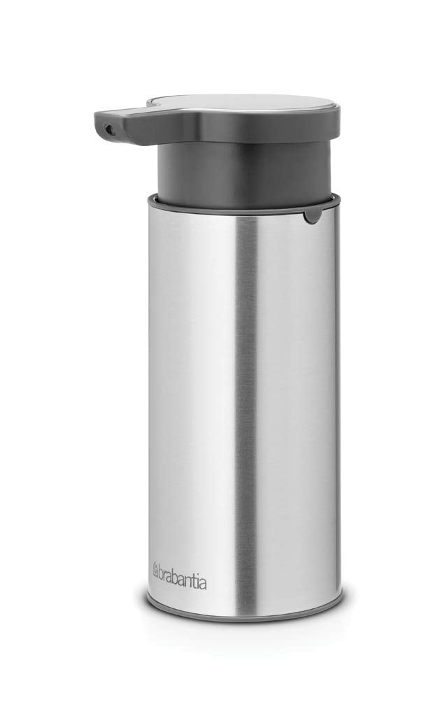 Brabantia Dispensador de Jabón, Dispensador de Loción, Dosificador de Jabón, Jabón Líquido, Jabón Crema, Dosificador, Matt Steel Fingerprint Proof, 481208