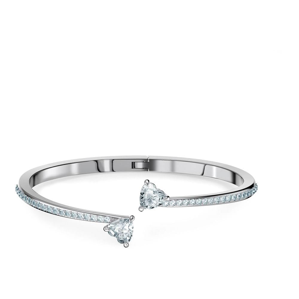 Swarovski Soul - Pulsera de corazón, acabado rodio, cristales transparentes