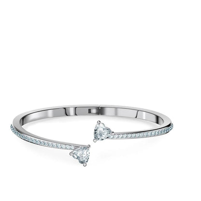 Swarovski Soul - Pulsera de corazón, acabado rodio, cristales transparentes
