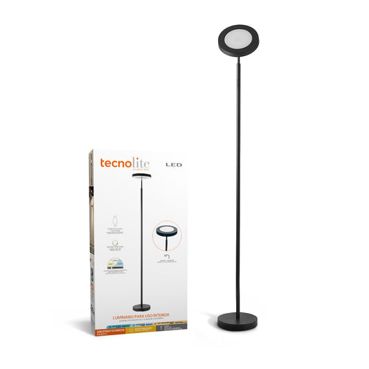 Tecnolite - Lámpara de Pie LED 36 W de Metal, Luz Blanca Ajustable, Dirigible, Atenuable