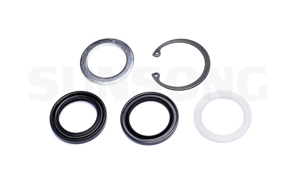 Sunsong 8401427 Power Steering Gear Pitman Shaft Seal Kit | Resella la caja de cambios de dirección en el eje pitman; kit completo de sellado. Repuesto original de ajuste directo.