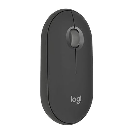 Logitech Pebble Mouse 2 M350s, estilizado Mouse inalámbrico Bluetooth, Ligero, Personalizable, clicks discretos, Easy-Switch, Windows, macOS, iPadOS, Android, ChromeOS - Grafito
