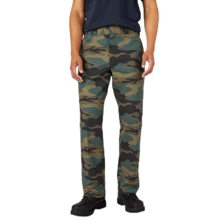 Dickies Original 874 Pantalón de Trabajo para Hombre - 36W x 34L - Camuflaje verde cazador