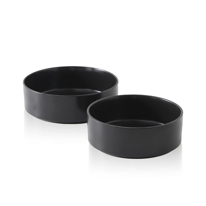 Stone Lain Celina - Cuencos de gres para servir, colección negra - 2-Piece Serving Bowl Set - Negro -