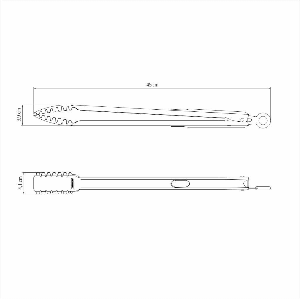 Tramontina Pinzas para Carne Churrasco Black Acero Inoxidable 52,7 cm