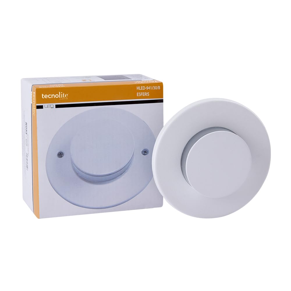 Tecnolite - Luz de Cortesía LED 360° Exterior Empotrable 6 W, Luz Cálida Brillante, 2 en 1, IP65, No atenuable, LED Integrado