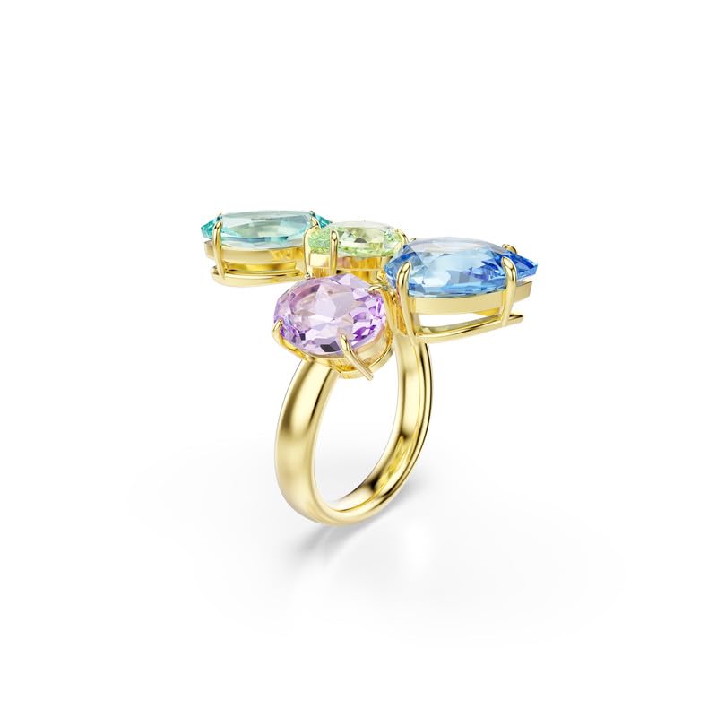 Anillo con motivo de Swarovski Gema, Mixtos, multicolor, chapado en oro