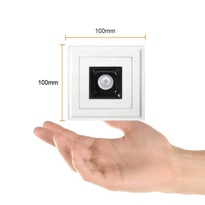 Tecnolite Lámpara Downlight LED Empotrable de Yeso, Sin Marco, 5.5 W, Luz Suave Cálida, LED integrado
