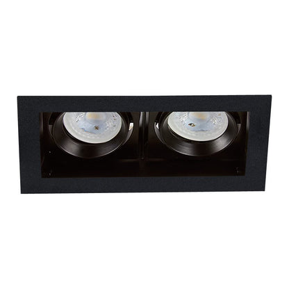 Tecnolite Lámpara Downlight Empotrable Dirigible, Potencia Máx. 120 W, 2 Bases GX5.3/GU10, No incluye focos