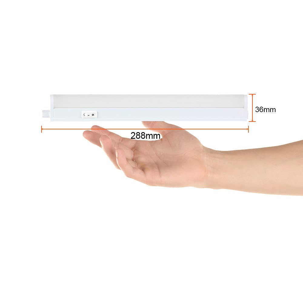 Tecnolite - Lámpara Regleta LED 28.8 cm Sobreponer 4 W, Luz Blanca Neutra, No atenuable, LED integrado