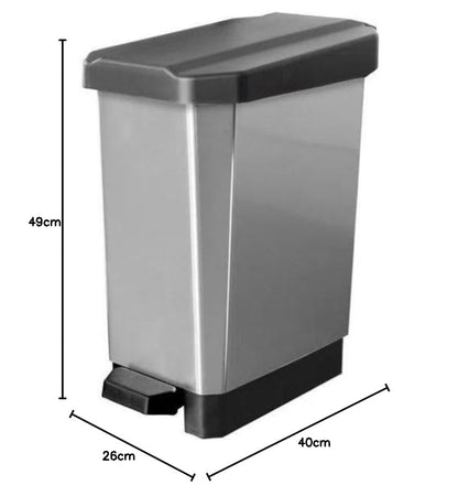 Bote-Papelera Estrabins Pedal 22Lts. (Metalico)