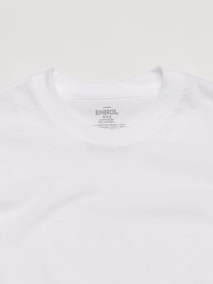 Rinbros Playera Cuello Redondo Para niño, Paquete de 3 piezas