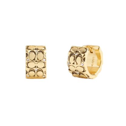 COACH - arete acolchados para mujer - SOMBRA DORADA - ORO - Una talla
