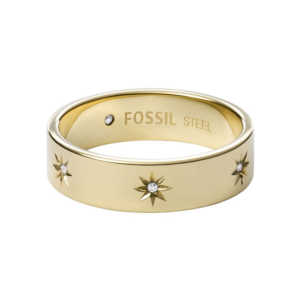 Fossil Anillo jf03874710 sadie de acero inoxidable en color dorado para dama talla: 9