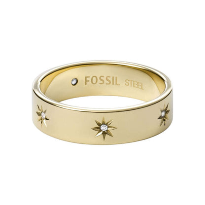 Fossil Anillo jf03874710 sadie de acero inoxidable en color dorado para dama talla: 9