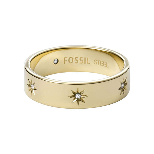 Fossil Anillo jf03874710 sadie de acero inoxidable en color dorado para dama talla: 9