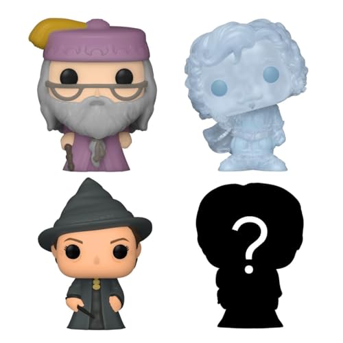 Funko Bitty Pop! Harry Potter - Albus Dumbledore, Nearly Headless Nick, Minerva McGonagall Y una Minifigura Misteriosa Sorpresa - 0.9 Inch (2.2 Cm) Coleccionable - Repisa Apilable Incluida