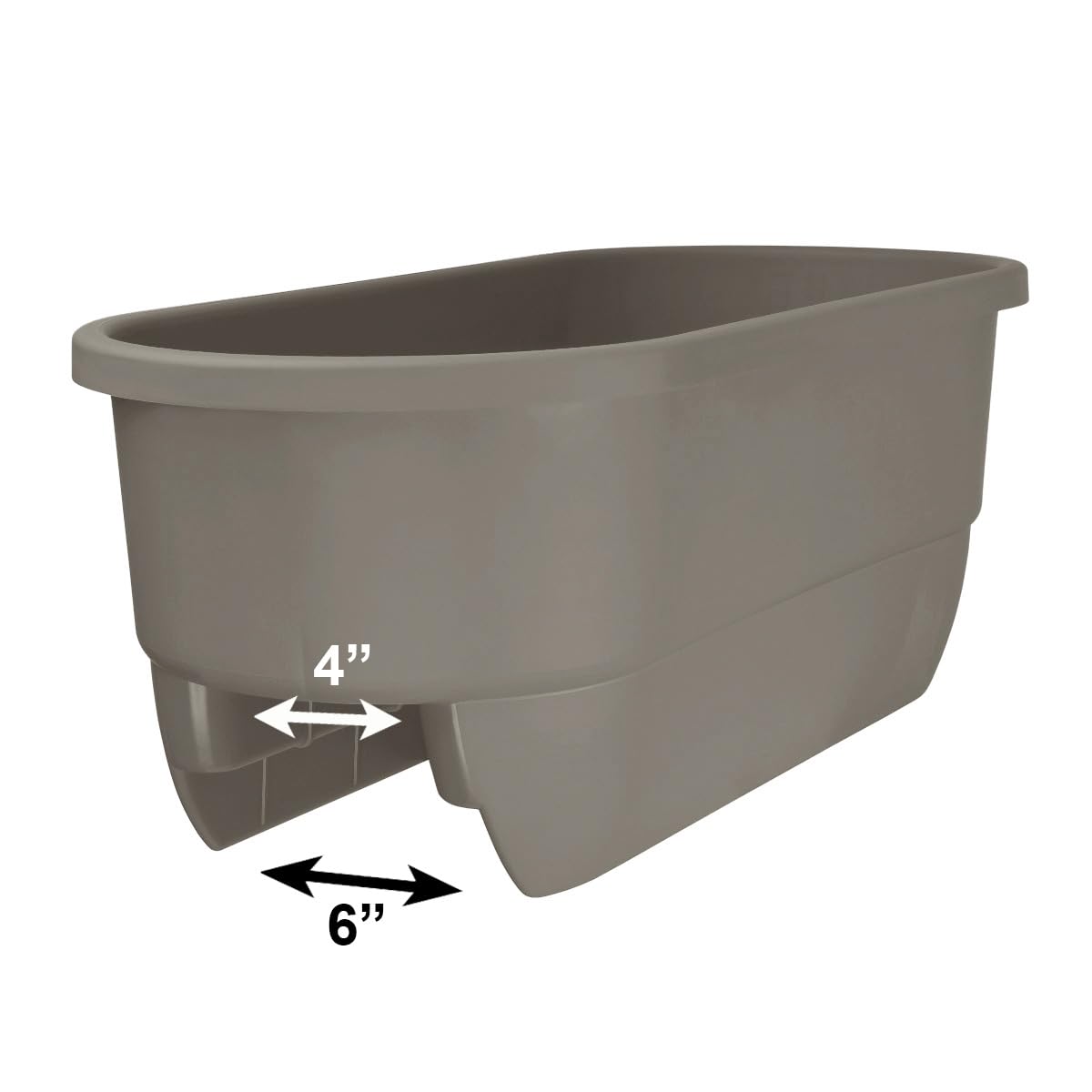HOME DEK DEKOR DUAL-DRIFTWOOD Dual Rail Planter