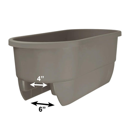 HOME DEK DEKOR DUAL-DRIFTWOOD Dual Rail Planter