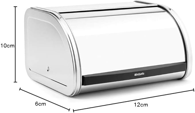 Brabantia 339585 Panera con Tapa Deslizante, Acero Brillante