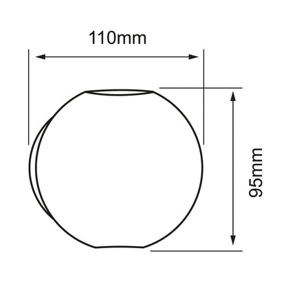Tecnolite Lámpara de Pared Arbotante LED Exterior 6 W, Luz Suave Cálida, IP54, IK06, No atenuable, LED integrado