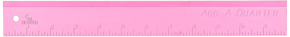 CM Designs Add-A-Quarter Ruler 12 in. Pink by CM Designs