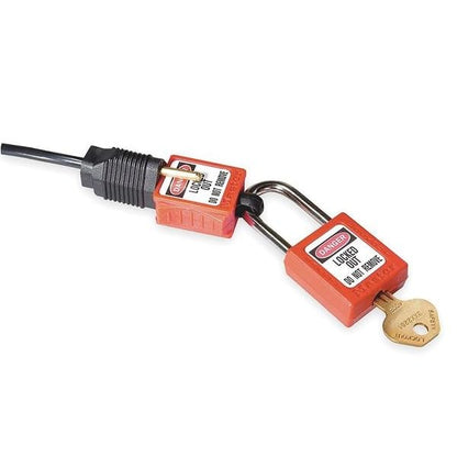 Master Lock S2005 - Bloqueo de clavija eléctrica, color rojo