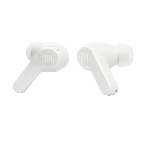 JBL Vibe Beam Audífonos Inalámbricos Bluetooth, Drivers 8mm, Reproducción 32 Horas, Resistentes al Agua y al Polvo IP56 - Blanco