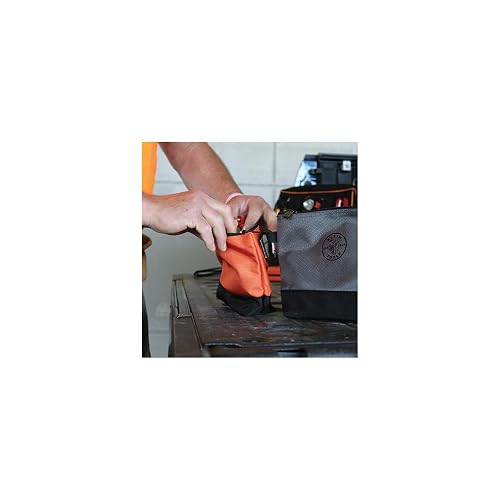 Klein Tools 55470 - Bolsas de herramientas con cierre (lona de 34.3 cm), multicolor, paquete de 2 unidades