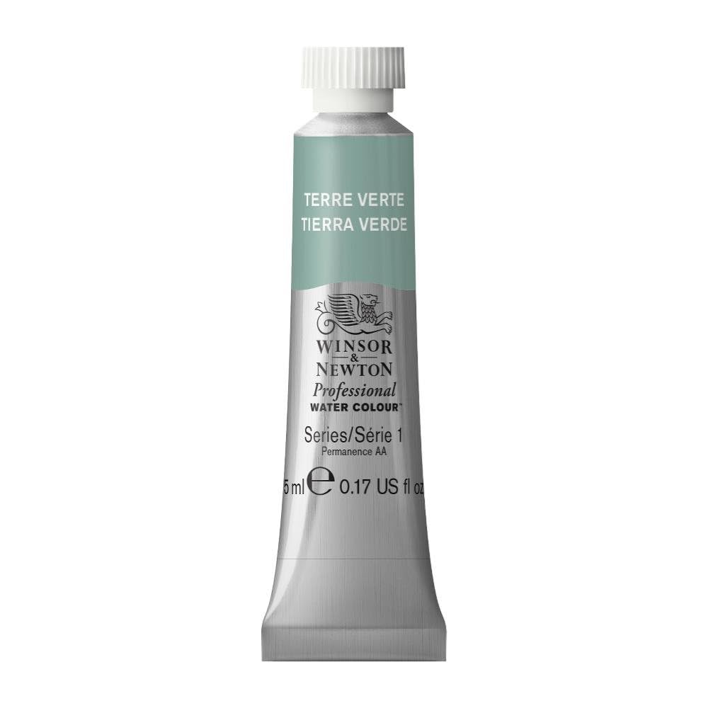 Winsor & Newton Acuarela Professional en Tubo 5 ml, Varios Colores - Tubo de 4,8 g - 5 ml - Verde (Terre Verte - 637)
