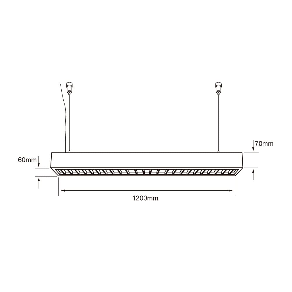Tecnolite Lámpara Lineal LED 2 en 1, 1.20 m. de Longitud 40 W, Luz Blanca Neutra, Atenuable, LED integrado