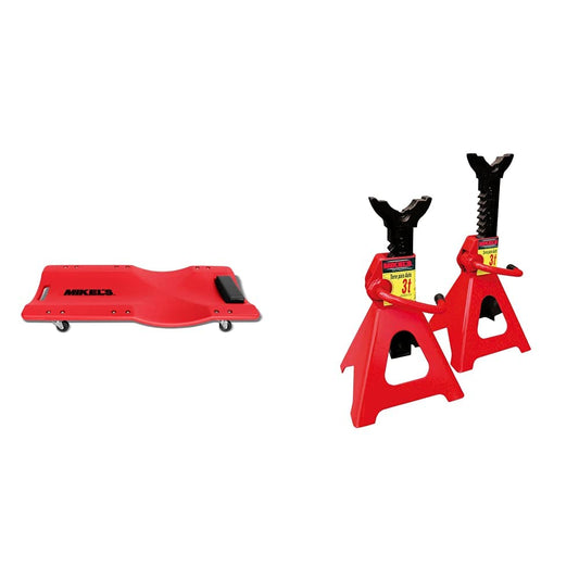 MIKELS Cama Plástica para Mecánico + T-9360 Torres para Automóvil 3 T